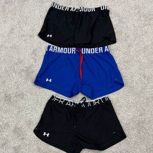 Under Armour Black and Blue Shorts Trio